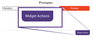 An example of where the widget actions button is.